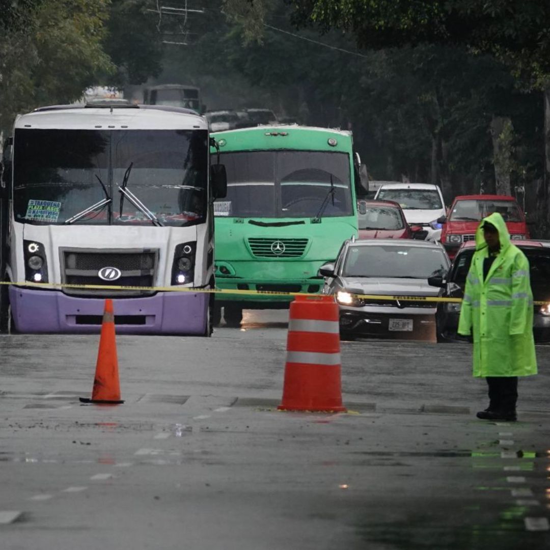 Bloqueo en calles de la Ciudad de México.